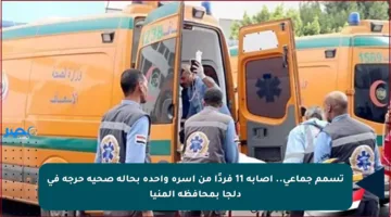 تسمم جماعي.. إصابة 11 فردًا من أسرة واحدة بحالة صحية حرجة في دلجا بمحافظة المنيا